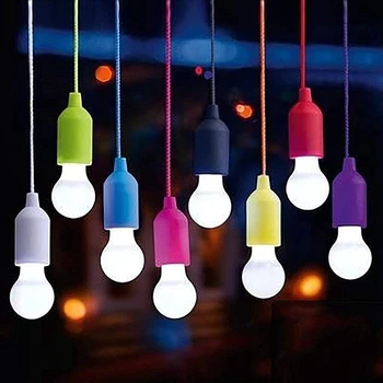 Spalvinga Ištraukite Lemputės Liustra Portable LED Šviesą Kabančios Lemputės Lauko Palapinė Stovyklavimui Sodo Kieme Apdailos Naktį Šviesos Lempos