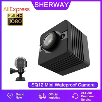 SQ12 Sporto Vandeniui Mini Kamera HD 1080P Mažų Veiksmų Kameros IR Naktinis Matymas, Judesio Jutiklis Vaizdo Diktofonas, Micro Kamera