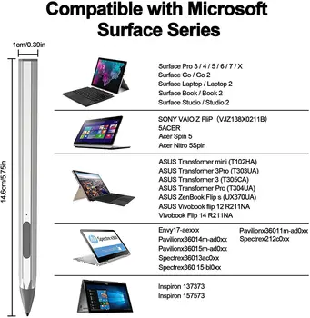 Stylus pen For Microsoft Surface Pro5 6 7 X Knygos Eiti stylus magnetinio įkrovimo 4096 spaudimo jautrumas