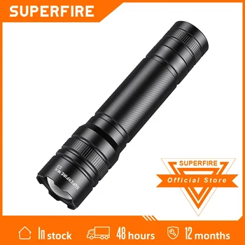 SUPERFIRE S3-LED Žibintuvėlis Kempingas Žibintuvėlis 5 Apšvietimo Režimus Aliuminio Lydinio Zoomable Vandeniui Žibintai Naudoja 18650/AAA Baterijos
