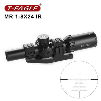 T-EAGLE J. 1-8 X24 IR Šautuvas taikymo Sritis Taktinis Riflescope Medžioklės Optinis Kolimatorius oriniams Akyse
