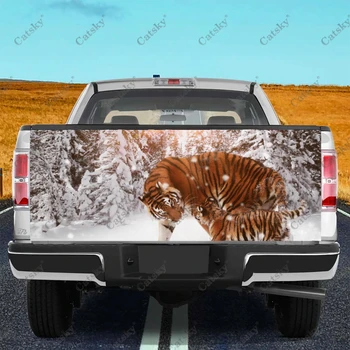 Tigras ir Savo Jauniklius Sunkvežimių Bagažinės Uždangalą Profesionalios Klasės Medžiagos, Universalus Tinka Visu Dydžiu Sunkvežimių Neperpučiamas Automobilių Plovimo Saugus