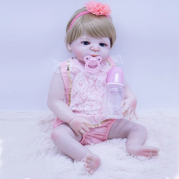 Tikroviška Reborn Baby Doll Silikono Bamblys Kūdikis Miega Kartu mergaičių lėlės Gali išsimaudyti Juokingas Žaislas Vaikų Dienos Gimtadienio Dovana