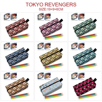 Tokijo Revengers Pieštuko Atveju Animacinių filmų Didelės talpos Studentų Užtrauktukas Nešiojamų Penbag Berniukų, Mergaičių Makeupbag Kosmetikos Kanceliarinės prekės, Krepšiai