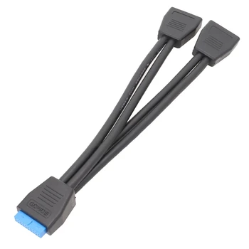 USB 3.0 Antraštė ilgiklis, 19/20 Pin 1 2 Y Splitter Extension Adapter Dropship