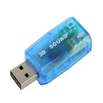 USB 3,5 mm Mic Ausinių Lizdas Stereo laisvų Rankų įranga 3D Garso plokštė Audio Adapter PC