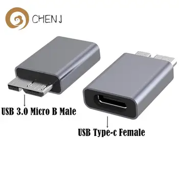 USB C Micro B USB3.0 Adapteris C Tipo moterį, Micro B Male spartusis įkrovimas USB Micro 3.0 C Tipo Super Greitis HdD