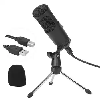 USB Dinaminis Mikrofonas Didelė Diafragma Kondensatoriaus Mikrofonas Live Transliacijos Kompiuterio įrašų Studijoje Mic