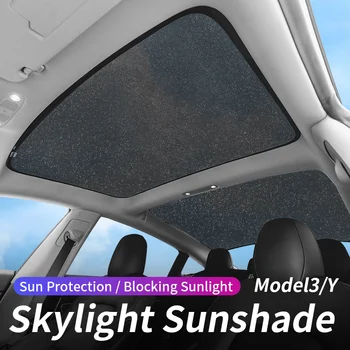 Už Tesla Model 3 2019-2021 2022/modelis Y Stiklinis Stogas skėtį nuo saulės Priekiniai Galiniai Stoglangis Stoglangis Aklas Spalvinimas Ju Stoglangis skėtį nuo saulės