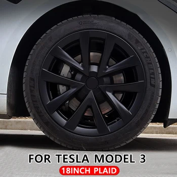 Už Tesla Model 3 2019-2023 Automobilių HubCap18 Colių Pledas Veiklos Pakeitimo Varantys Bžūp Automobilių Stebulės Dangtelis Visiškai Ratlankio Dangtelį 4PCS