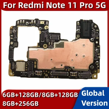 Už Xiaomi Hongmi Redmi 11 Pastaba Pro 5G Plokštė Atrakinta Originalus 128GB 256 GB Pasaulio ROM Mainboard Logika Valdybos Snapdragon 695