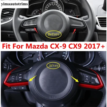Vairas Mygtuką Apdailos Dangtelio Apdaila Už Mazda CX-9 CX9 2017 - 2020 ABS Raudona / Matinis / Anglies Pluošto Interjero Aksesuarai