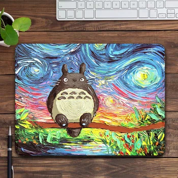 Van Gogh Žvaigždėtas Dangus Pelės Mygtukai Pc Gamer Mažas Kilimėlis Totoro Mielas Pelės Kilimėlis Kompiuterio Stalo Reikmenys Kawaii Žaidimų Stalas Kilimėlis