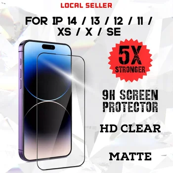 Visu iPhone 14 Pro Max /13/12/11/Xs/X Grūdintas Stiklas Screen Protector - HD Skaidrus/Matinis