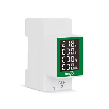 Voltmeter Ac50-300v Volt Universalus Nešiojamų Praktinių Patvari Smart Home Namų Dabartinės Stebėti Din Bėgelio Wattmeter Ammeter