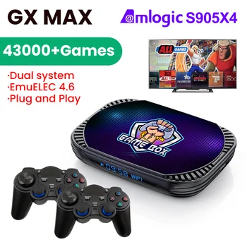 VONTAR GX MAX Retro Vaizdo Žaidimų Konsolę PSP/PS1/N64/Sega Saturn/DC EmuELEC4.6 & Android11 S905X4 50+ Emuliatorius 43000+ Žaidimai