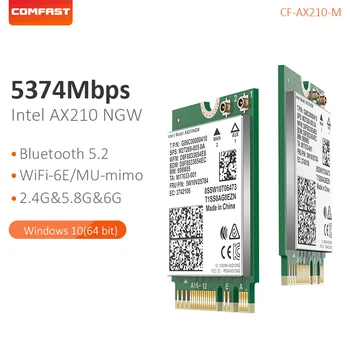 WiFi 6E Intel AX210 PCI-E WiFi6 Modulis Kortelės M. 2 