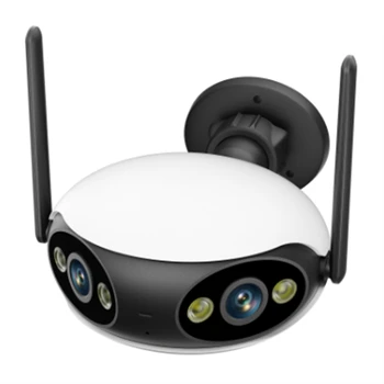 Wifi Lauko Saugumo Kameros AI Auto Sekimo Priežiūros 4MP 180° Ultra Wide Peržiūrėti Kampo Humanoidų Aptikimo ES Plug