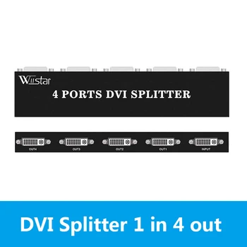 Wiistar Wiistar Splitter 1X4 24+5 Pin DVI-D Vaizdo 1-4 Iš DVI Platintojas 