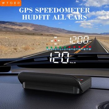 WYOBD M19 GPS HUD Visiems Automobilių Skaitmeninis Spidometras Priekinis Stiklas Projekcija Head Up 
