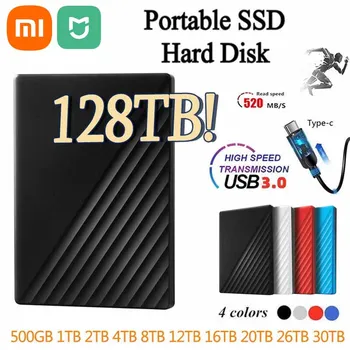 Xiaomi MIJIA Nešiojamų SSD Tipo C/USB3.1 Išorės Mobiliojo Kietojo Disko Greitis Didelis, 8 TB 16TB Kietąjį Diską Nešiojamas Kietasis Diskas SSD